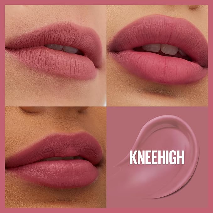 Maybelline Super Stay Teddy Lip Tint, Long Lasting Matte Lipstick For Up To 12HR Wear, Kneehigh, 1 Count-VivaGrace Women