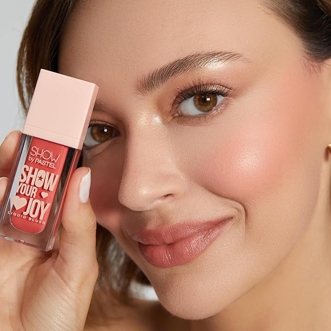Show Your Joy Liquid Blush 56 | Orange | Dewy Finish | Natural Looking | Clean Beauty | Moisturize The Skin Up to 24 Hours | Cruelty-Free | Natural and Fresh Looking | 0.141 fl.oz.-VivaGrace Women
