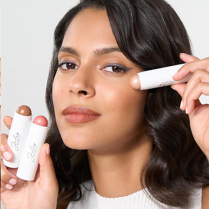 Julep Skip the Brush 3-in-1 Color Stick for Eyes, Cheeks, and Lip Trio Muted Mauve, Neutral Bronze, Sheer Glow-VivaGrace Women