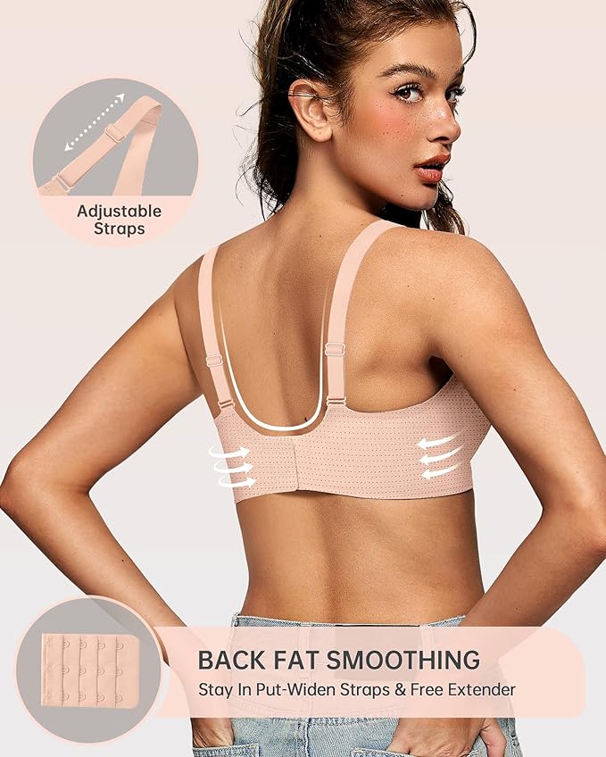 OEAK Womens Deep V Bras Wireless Comfortable Bra Supportive No Underwire Bras Tshirt Push Up Bralettes Plunge Seamless Bra-VivaGrace Women