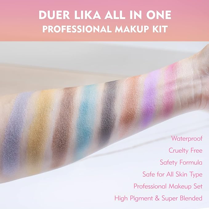 Makeup Kit for Girls and kids 8-12 Carry All Makeup Train Case with Pro Makeup for Teens Women Full Starter Cosmetics Set (SILVER)-VivaGrace Women