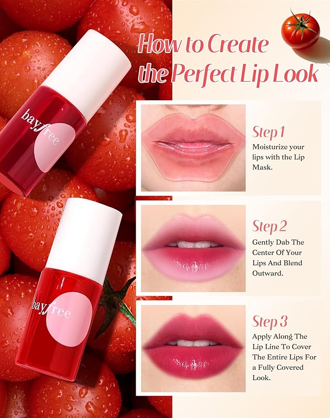 Lip Tint Stain Set, Lip Stain Long Lasting Lightweight Waterproof, Transfer-Proof, Non-sticky, Lip Makeup Matte Finish-VivaGrace Women
