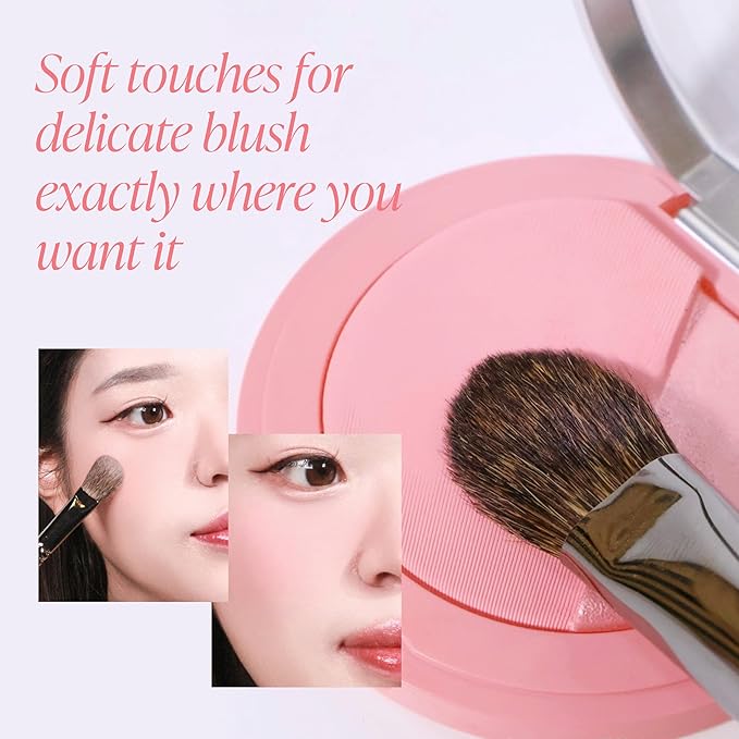 Piccasso 23 Small Blusher Brush – Precise Makeup Brush for Cheeks, Nose, and Chin, Soft Squirrel & Horse Hair for Delicate Application, Detail Face Brush for Daily Use, Korean Professional Beauty Tool-VivaGrace Women