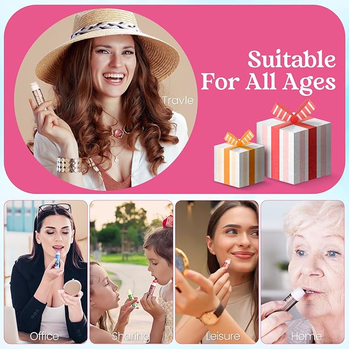 72 Pcs Lip Balm Bulk with Vitamin Assorted Flavored Lip Moisturizer Treatment Natural Ingredients Moisturizing Soothing Chapped Lips-VivaGrace Women