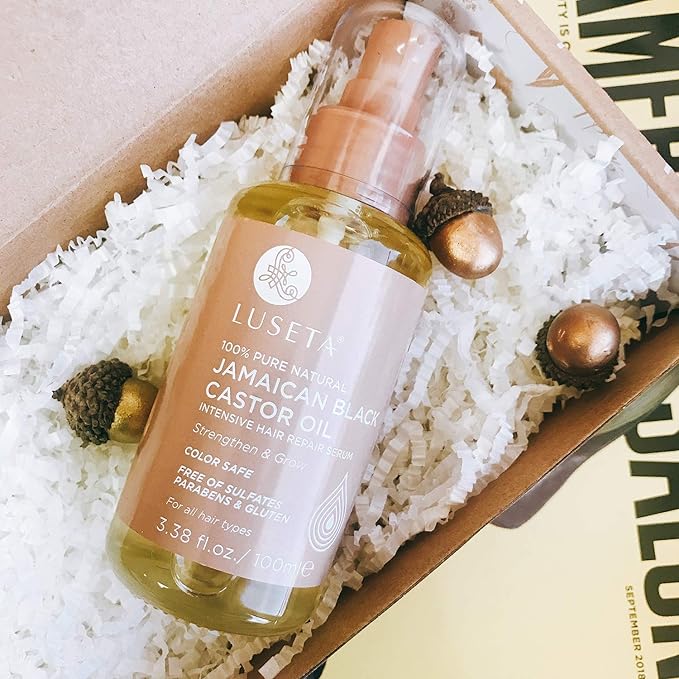 Luseta 100% Pure Natural Jamaican Black Castor Oil Hair Oil, Moisturizing & Healing, For Hair Growth 3.38oz-VivaGrace Women