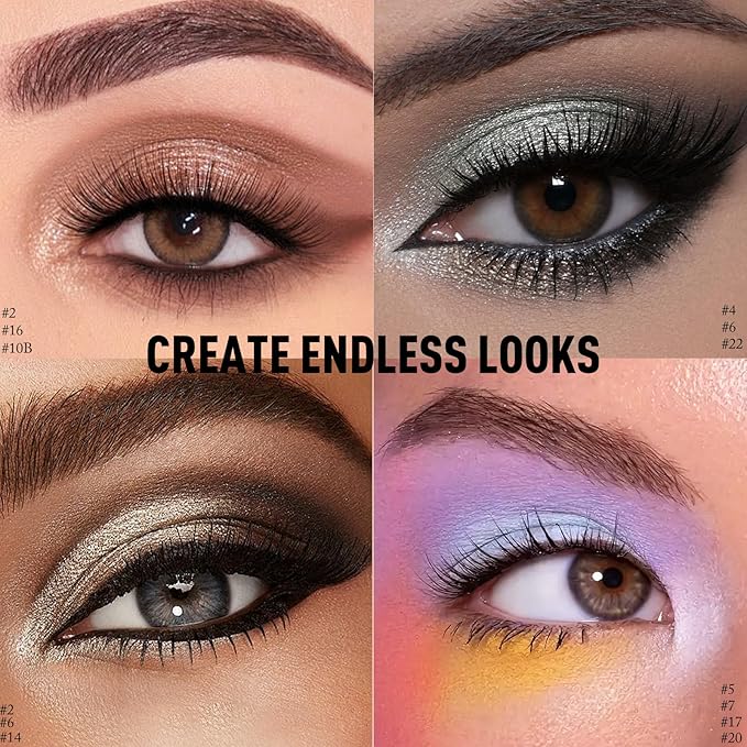 Dark Taupe Shimmer Eyeshadow Stick, Waterproof Cream Eye Shadow Pencil Long-Lasting Crease-Proof Glitter Eyeshadow Crayon Smooth High Pigmented Highlighter Neutral Eye Shadow Liner Makeup