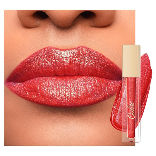 Oulac Red Matte Liquid Lipstick for Women, Orange Red Long Lasting Lipstick Waterproof Lip Stain, No Transfer, Creamy High Pigmented Formula with Rose Oil, Vegan & Cruelty-Free MS06-VivaGrace Women