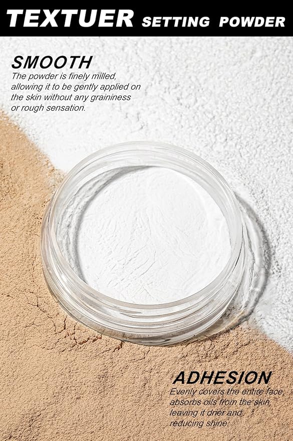 MAEPEOR Matte Setting Loose Powder 8 Colors Smooth and Lightweight Face Powder for Brightening and Setting Makeup with Face Puff (03 Soleil)-VivaGrace Women