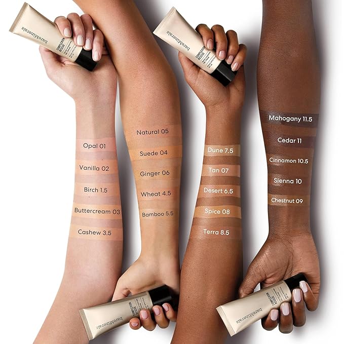 bareMinerals Complexion Rescue Tinted Moisturizer for Face with SPF 30 + Hyaluronic Acid, Hydrating Tinted Mineral Sunscreen for Face, Skin Tint, Vegan (Mahogany 11.5)-VivaGrace Women