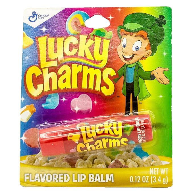 Cereal Flavored Lip Balm Set (5 Pack) Cocoa Puffs, Lucky Charms, Honey Nut Cheerios, Cinnamon Toast Crunch, and Trix-VivaGrace Women