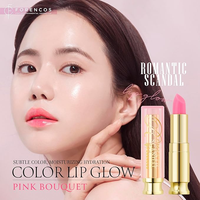 Tinted Lip Balm Hydrating 0.11 oz, Glow Pink Shade, Glossy High Pigmentation, Sheer and Smooth, Mositurizing, Natural Color (Pink Bouquet)-VivaGrace Women