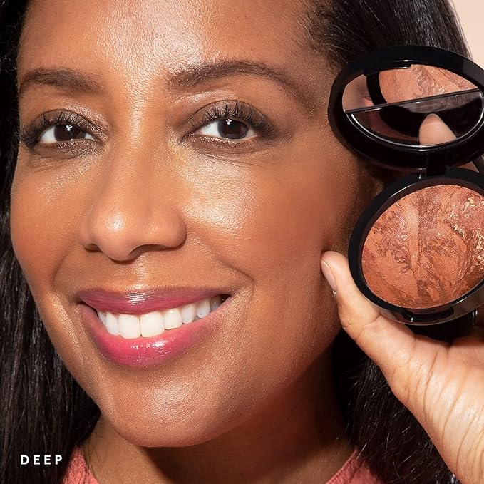 LAURA GELLER NEW YORK Baked Bronze-N-Brighten Bronzer Powder - Deep - Natural Bronze Glow-VivaGrace Women