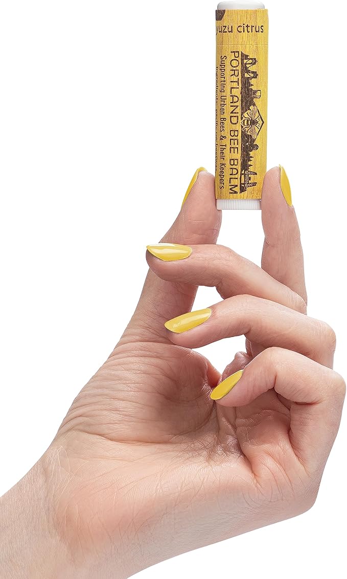 Portland Bee Balm All Natural Handmade Beeswax Based Lip Balm, Yuzu Citrus 24 Count-VivaGrace Women