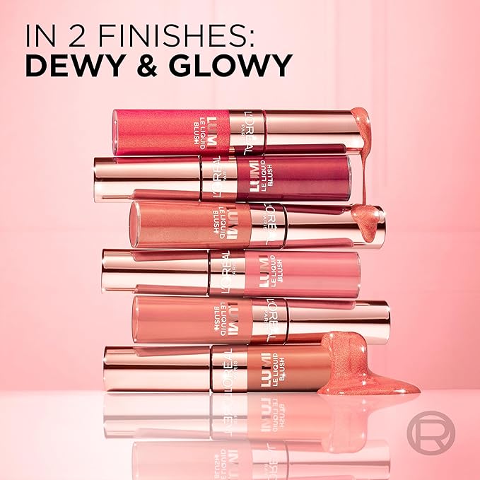 L'Oreal Paris True Match Lumi Le Liquid Blush, Intense Lightweight Blush Formula With Liquid Pigments, Dewy Worth It, 0.33 Fl Oz-VivaGrace Women