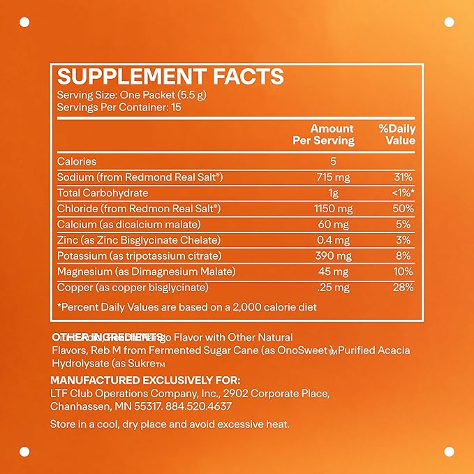 LTH Hydrate Hydration Mix - Trusted by Life Time Fitness Members - NSF Certified for Sport - Electrolyte Powder - Plant-Based, Non-GMO, Gluten Free - 15 Single-Serve Packets (Peach Mango)-VivaGrace Women