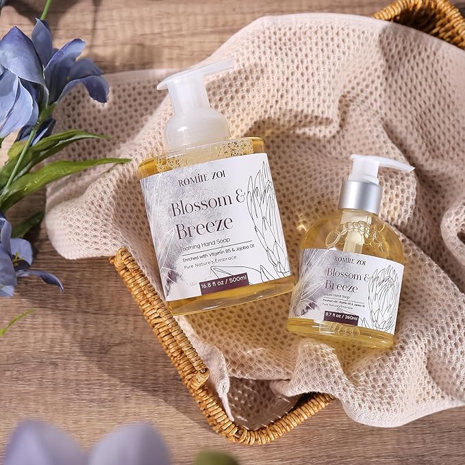 Liquid Hand Soap with Gift Box - Pure Nature's Embrace - Blossom & Breeze - 260ml/ 8.7 fl.oz (Pack of 3)