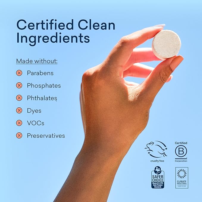BLUELAND Hand Soap Duo, 2 Refillable Glass Foaming Hand Soap Dispensers with 8 Refill Tablets, Variety Scents, 8 x 9 Fl oz