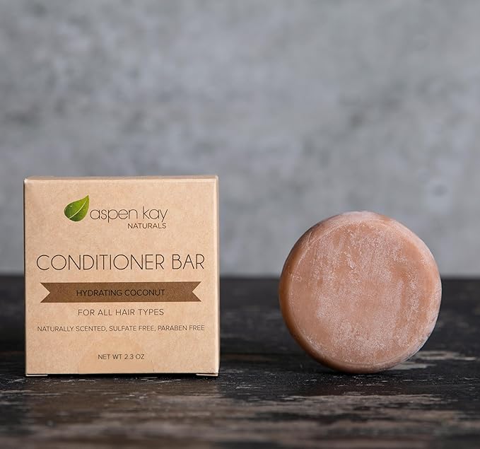 Coconut & Argan Oil Conditioner Bar, Deep Moisturizing for Dry Damaged Hair. Hydrating & Nourishing Solid Conditioner for Curly, Coily & Color Treated Hair, Vegan & Sulfate free, USA Made. 2.3 oz.-VivaGrace Women