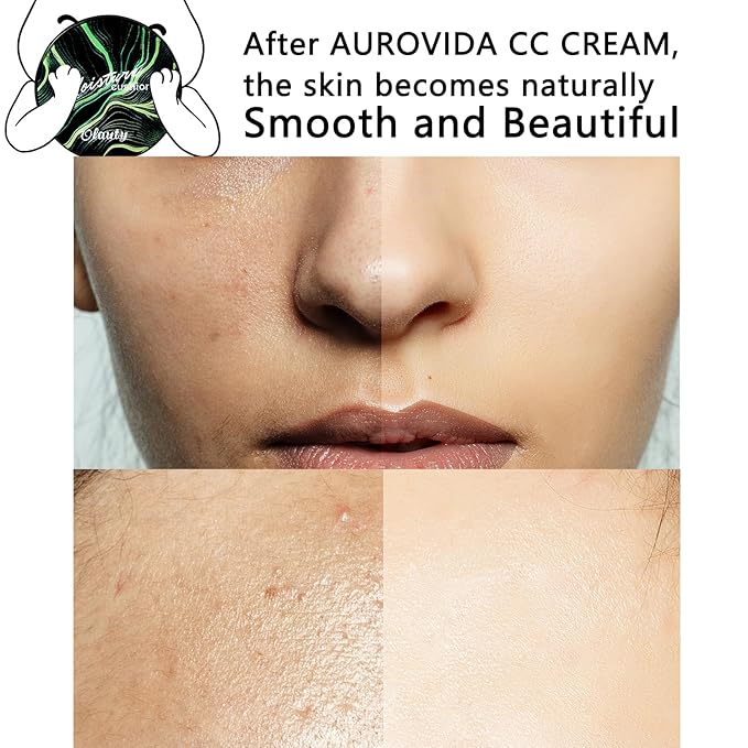 Moisture Cushion CC Cream Foundation for Mature Skin - Flawless Concealer BB Cream with Mushroom Head, Long-Lasting Waterproof Air Cushion CC, Natural honey and pine Makeup cream, Even Skin Tone๏ผ02#๏ผ-VivaGrace Women