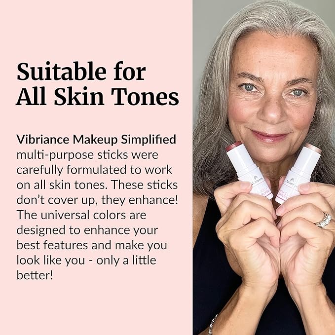 Vibriance Highlighter Shimmer Stick - All-in-One, Mature Skin Highlighter - Lips, Cheeks, Eyes Cosmetics for Older Women - Makeup Simplified in Illuminate-VivaGrace Women