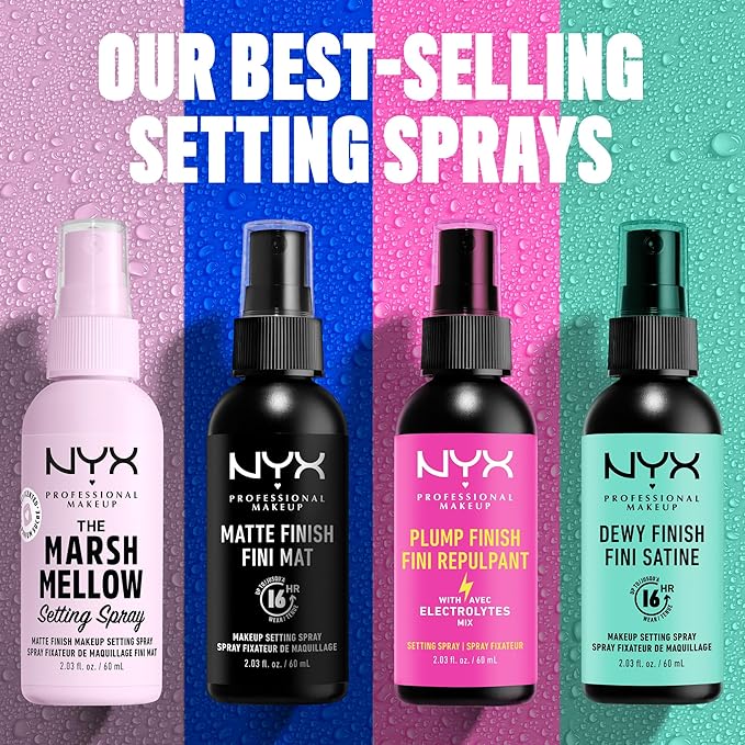 NYX PROFESSIONAL MAKEUP Marshmellow Setting Spray, Matte Setting Spray for 16HR Make Up Wear-VivaGrace Women