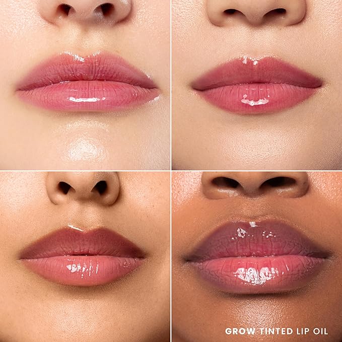 Karuna Skin - Tinted Lip Oil, Soothing & Moisturizing Lip Products with Peptides, Antioxidants, Hydrating Flattering Vegan Lip Tint, Grow, 4.8 mL/0.16 fl. oz-VivaGrace Women