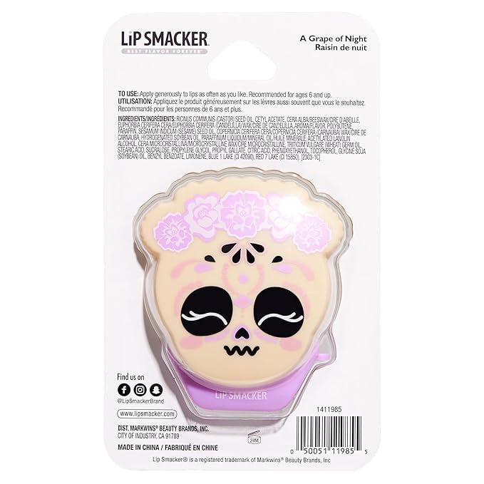 Lip Smacker Day of the Dead Lip Balm - A Grape of Night-VivaGrace Women