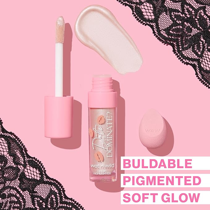 wet n wild Date Or Dominate Liquid Highlighter & Sponge Set-VivaGrace Women