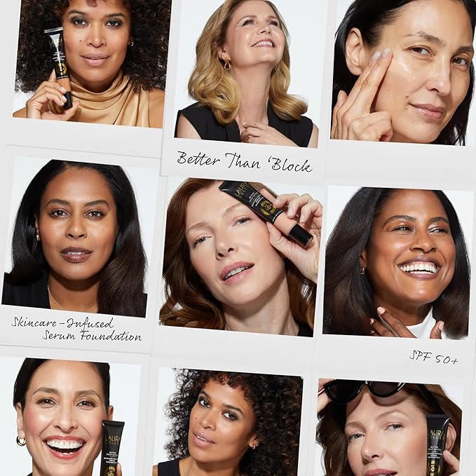 LAURA GELLER NEW YORK Better Than ‘Block Skincare-Infused Serum Foundation with Broad Spectrum SPF 50+, Medium-VivaGrace Women