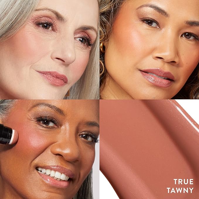 LAURA GELLER NEW YORK Serum Blush Tint, Lightweight Liquid Blush for Cheeks, Weightless Watercolor Sheer Finish, True Tawny-VivaGrace Women