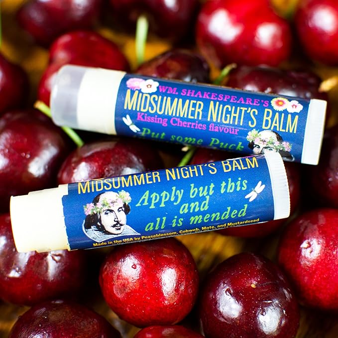 Shakespeare's Midsummer Night's Lip Balm Tube, Cherry Flavored - Cruelty-Free and Made in the USA from Natural and Imported Ingredients-VivaGrace Women