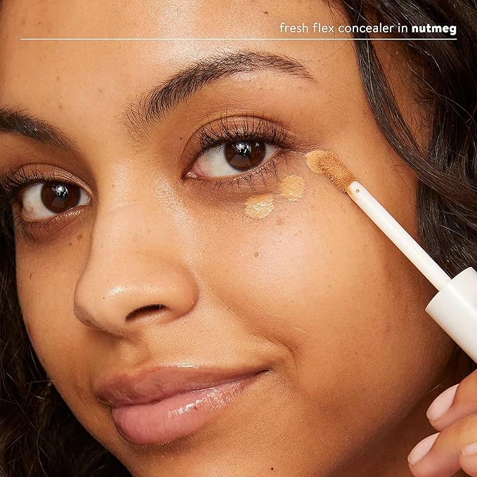Honest Beauty Fresh Flex Concealer with Niacinamide + Vitamin E + Hyaluronic Acid | Vegan + Cruelty free | Nutmeg, 0.17 fl oz-VivaGrace Women