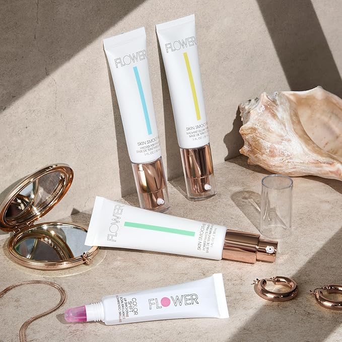 FLOWER BEAUTY By Drew Barrymore Skin Smoothie Hydro Pop Makeup Primer - Hydrating + Cooling - Lightweight feel + Absorbs Quickly - Grips Makeup for Long Lasting wear + Moisturizing - For All Skin Types-VivaGrace Women