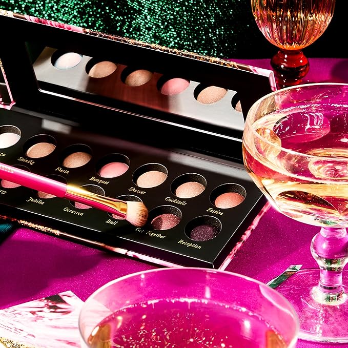 LAURA GELLER NEW YORK The Delectables Pink Prosecco Baked Eyeshadow Palette | 14 Pigmented Eyeshadows Blendable-VivaGrace Women