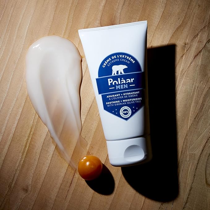 Polåar Men - Set for Men’s Skin Care - Moisturizing Cream with Siberian Olive + Shower Gel with Arctic Lichen - 2 Face, Body and Hair Treatments - Vegan, Curelty Free, Made in France-VivaGrace Women
