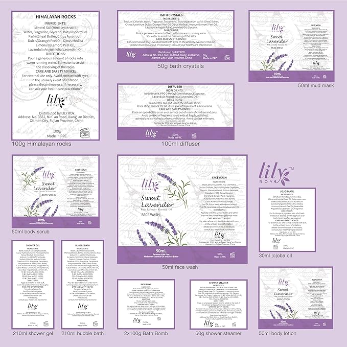 Mothers Day Gifts for Mom - 18-Piece Luxury Bath and Body Gift Set for Women, Lavender Spa Gift Basket with Bath Bomb, Diffuser | Self Care, Christmas Birthday Gifts for Her, Bridal Shower Pamper Kit-VivaGrace Women