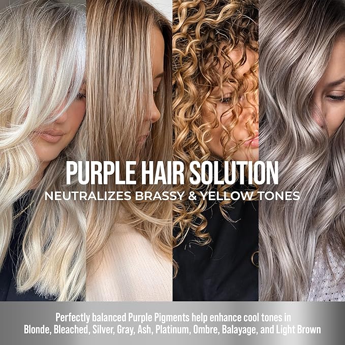 SUNATORIA New Keratin Purple Hair Mask- Blonde Hair Purple Toner - Repair & Nourishment Treatment For Bleached, Brassy Hair - Blue Hair Mask, No Yellow Tones - Deep Conditioner For Color Treated Locks-VivaGrace Women