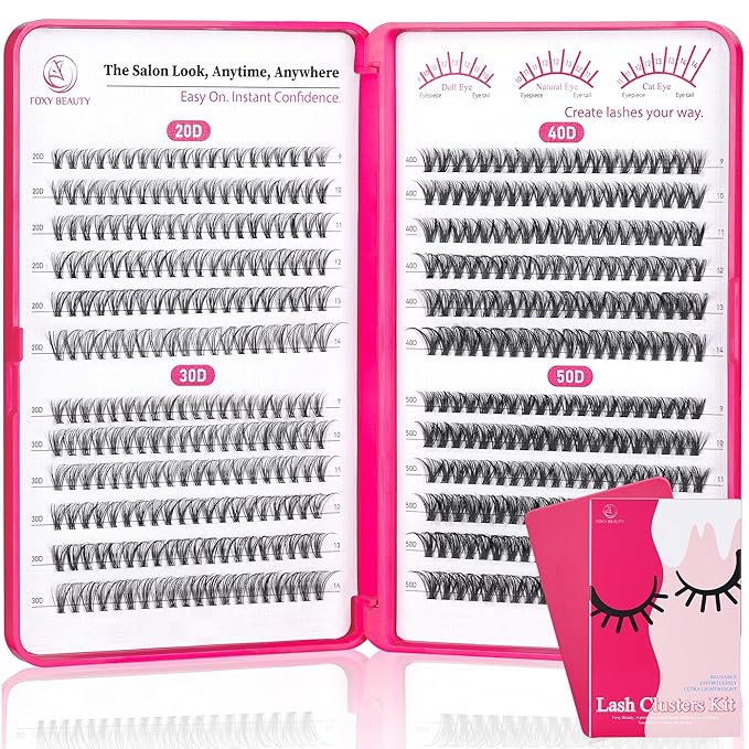 Lash Clusters - Lash Clusters Kit Lash Extension Kit Cluster Eyelash Extensions Eyelash Clusters 20D30D40D50D-0.07D-VivaGrace Women