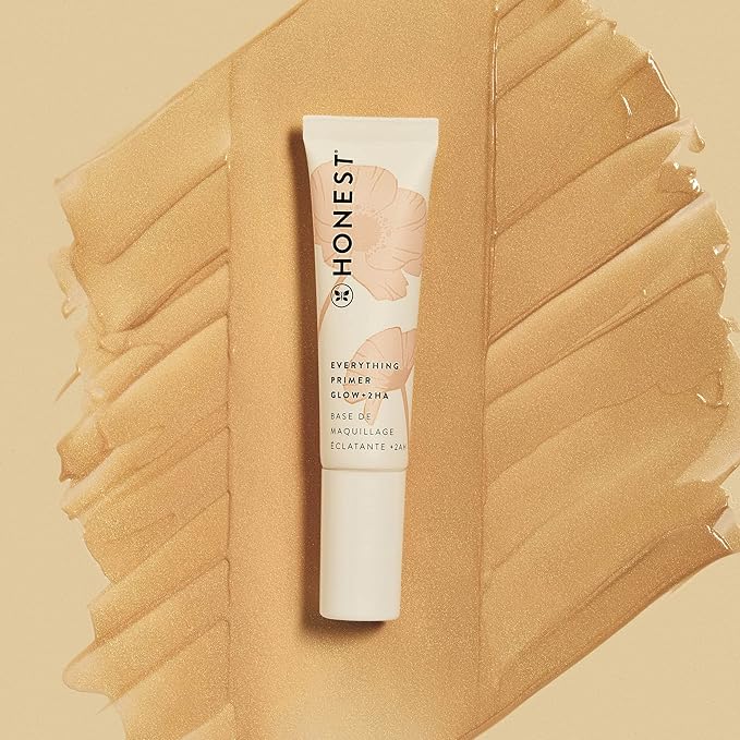 Honest Beauty Everything Glow Primer for All Skin Types | Preps, Brightens, + Hydrates Skin | 2 Types of Hyaluronic Acid, Watermelon + Apple Extracts | EWG Verified, Vegan + Cruelty Free | 1 fl oz-VivaGrace Women