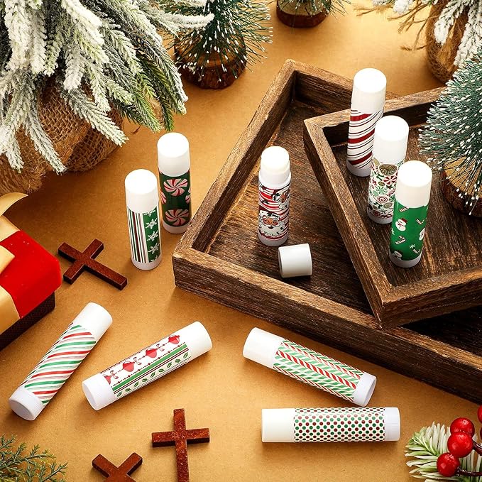 50 Pcs Lip Balm in Bulk Gift Set Moisturizing Lip Moisturizer Candy Themed Baby Shower Favors Candy Themed Gifts with Assorted Fruit Flavors for Women Men Dry Chapped Lips Christmas Gifts-VivaGrace Women