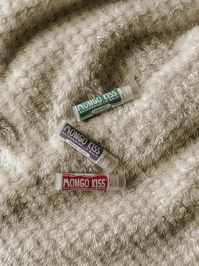 Mongo Kiss Shimmering Lip Balms (6 tubes, 2 packs) by Eco Lips 100% Natural Lip Balms featuring Organic Mongongo Oil, Cotton Candy, Sherbet and Blueberry Pie flavors - Made in USA.-VivaGrace Women