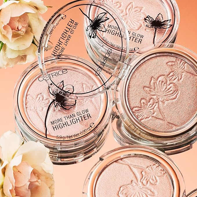 Catrice More Than Glow Powder Highlighter in Supreme Rose Beam with Silky Soft Texture for a Subtle Glow-VivaGrace Women