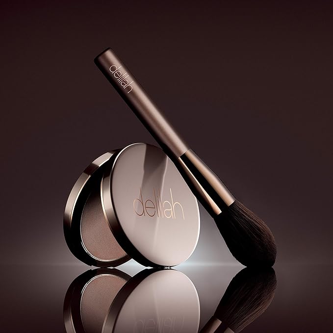 delilah - Sunset - Matte Bronzer Compact - Light Medium - Easily Blendable - Silky texture, Lightweight, Long-lasting, Natural hydration - Sun Kissed glow - Paraben Free - Cruelty-Free - 0.39 Oz-VivaGrace Women