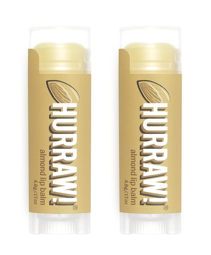 Hurraw! Almond Lip Balm, 2 Pack: Organic, Certified Vegan, Cruelty and Gluten Free. Non-GMO, 100% Natural Ingredients. Bee, Shea, Soy and Palm Free. Made in USA-VivaGrace Women