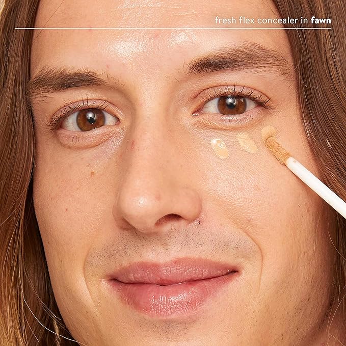 Honest Beauty Fresh Flex Concealer with Niacinamide + Vitamin E + Hyaluronic Acid | Vegan + Cruelty free | Fawn, 0.17 fl oz-VivaGrace Women