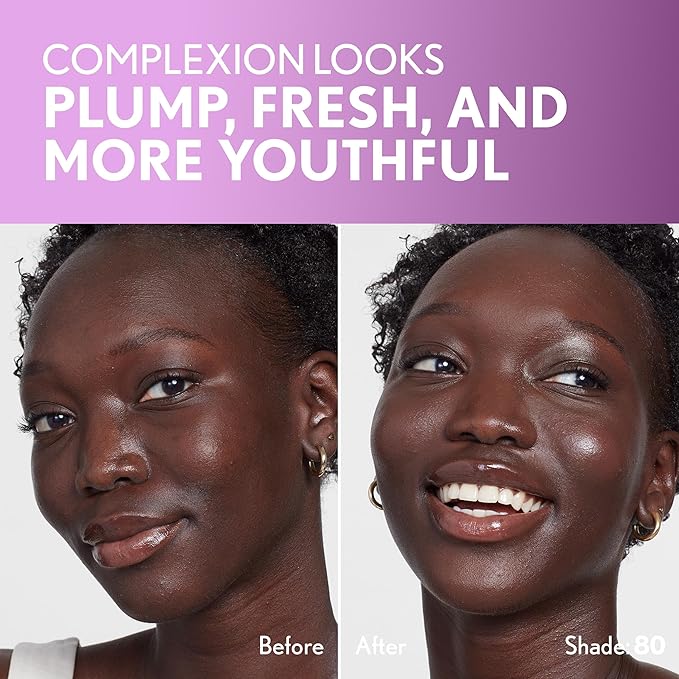 Covergirl Simply Ageless Skin Perfector Essence Foundation, 80 Deep, Tinted Skin Perfector, Skincare Makeup Hybrid, Sheer Tint, Radiant Finish, Skin-Like Finish, Vegan Formula, 1.0oz-VivaGrace Women