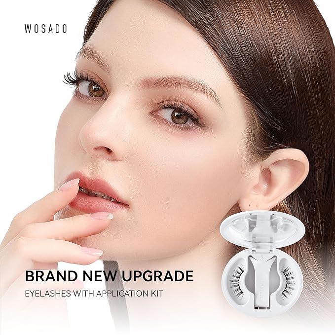 Soft Magnetic Eyelashes Kit with Applicator, No.12 Iris Black, Reusable Glue-free Wispy Magnetic Lashes, Cruelty-free False Lashes, Waterproof, Lightweight, Suit for Heavy Makeup-VivaGrace Women