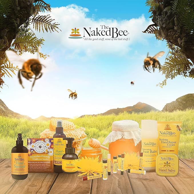 The Naked Bee Lip Balm in Orange Blossom Honey, Grapefruit Blossom Honey, and Pomegranate & Honey, 0.15 oz, 3 Pack-VivaGrace Women