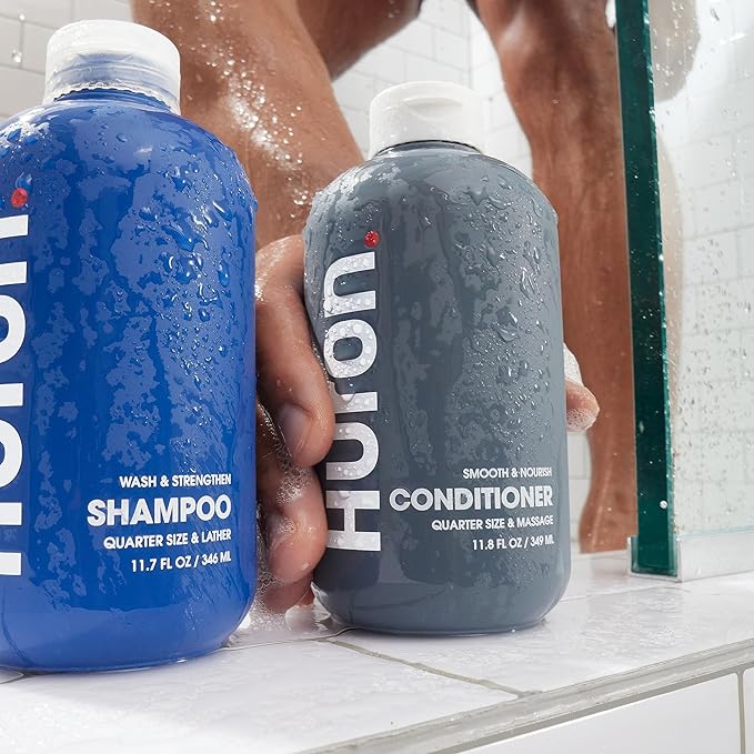 Huron Men’s Conditioner - Lightweight, Hydrating Conditioner - Eliminates Frizzy Hair, Moisturizes, & Restores Shine - Clean & Invigorating Scent - 100% Vegan Ingredients & Cruelty-Free - 11.8 Fl Oz-VivaGrace Women