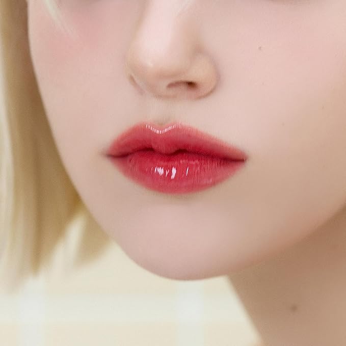 AOU GLOWY TINT BALM Tinted Lip Balm with Natural Gloss Instant Hydration for Chapped Lips 0.12Oz (04 Cherry Balm)-VivaGrace Women
